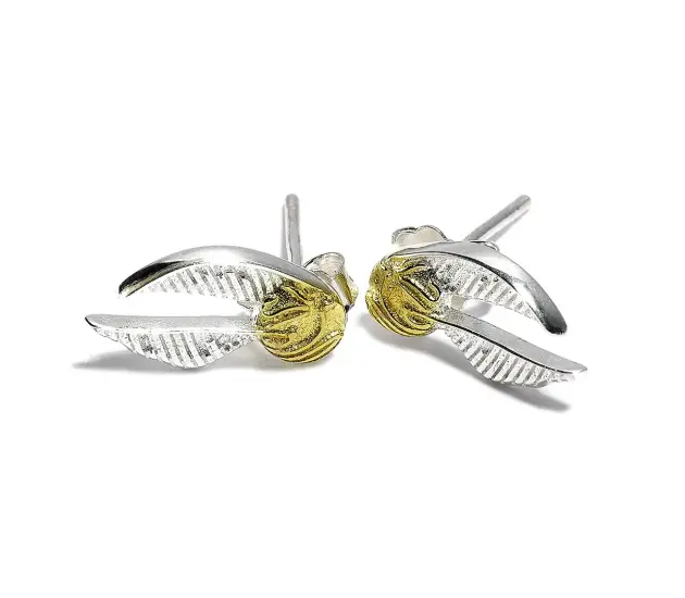 Golden Snitch oorknopjes - 925 zilver