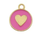 Rond goud hartje