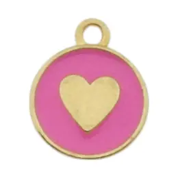 Rond goud hartje