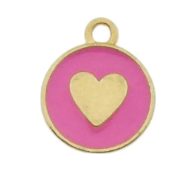 Rond goud hartje