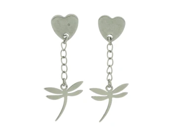  Oorbel met ketting en bedel
