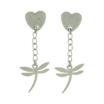 Korte oorbel met bedel