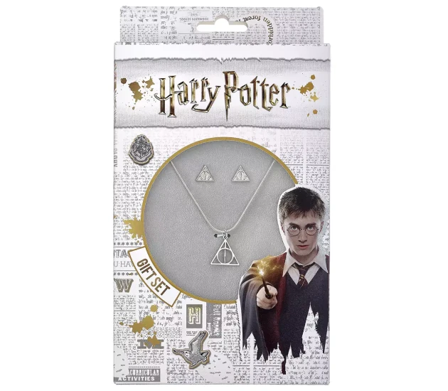 Deathly hallows ketting & oorbellen set