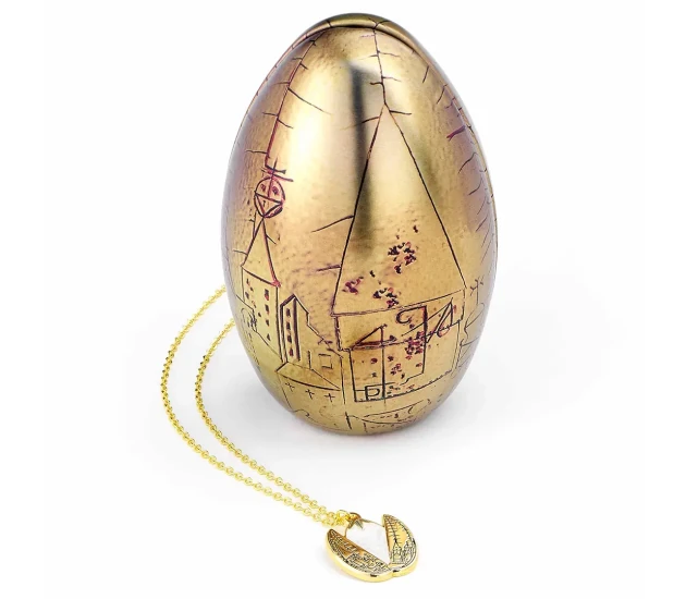 Gouden ei ketting in tinnen ei