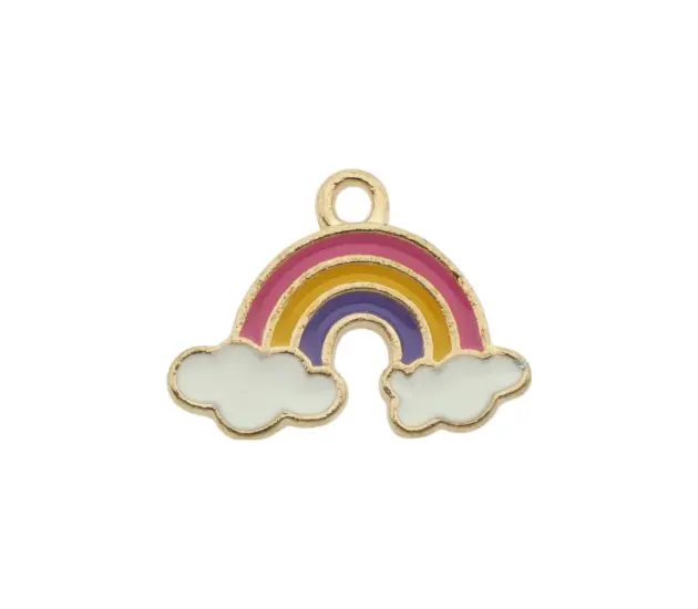 Regenboog met wolkjes bedel