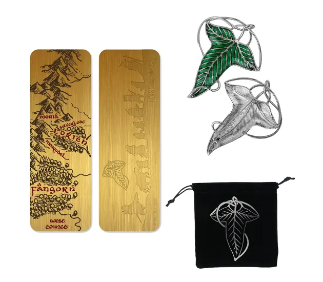 Elvenbrad pin met boekenlegger set